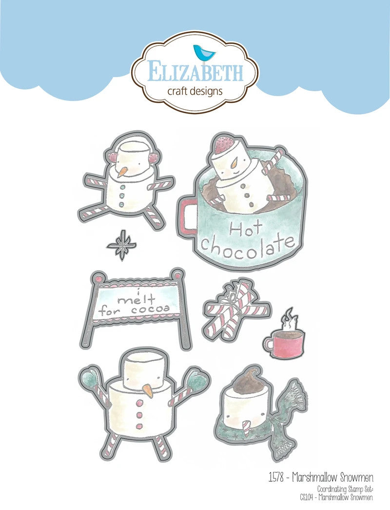 Elizabeth Craft Marshmallow Snowmen Die